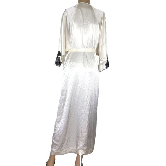 Vintage 80s Natori White Satin Robe Size Small - Picture 6 of 9